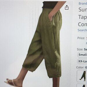 Stylish Olive Cropped Pants